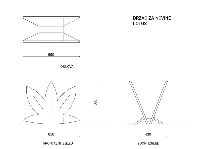 Drzac za novine lotos